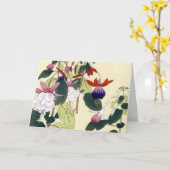 Carte Fuchsias japonaises (Fleur jaune)