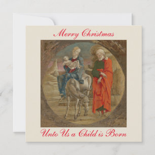 Carte Fuite en Égypte Vœux de Noël chrétiens