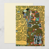 Carte Fulfillment aka The Embrace par Gustav Klimt (Devant / Derrière)