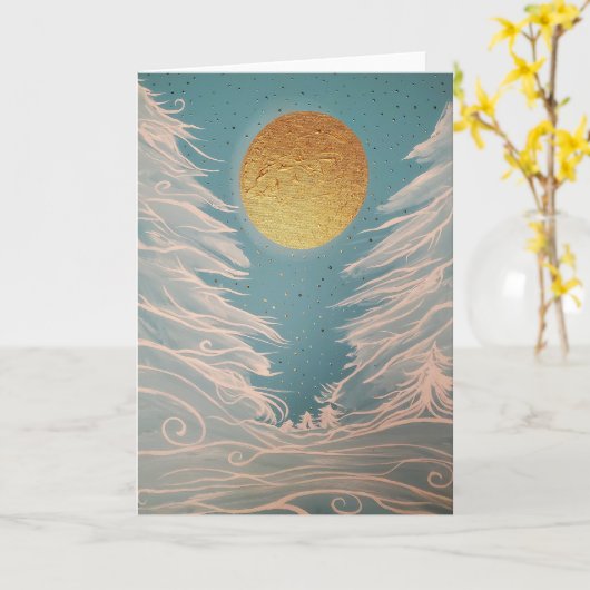 Carte Full Cold Supermoon (Fleur jaune)