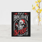 Carte Full Of Holiday Christmas Skeleton Srit Drinking W (Fleur jaune)