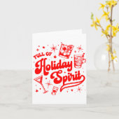 Carte Full Of Holiday Srit Christmas Drinking Retro Tail (Fleur jaune)