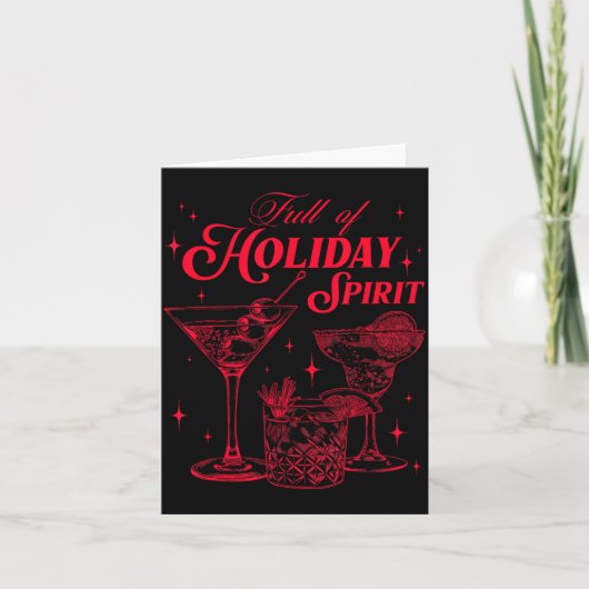 Carte Full Of Holiday Srit Christmas Drinking Retro Tail (Devant)