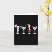 Carte Full Of Holiday Srit Christmas Drinks Martini Tail (Fleur jaune)
