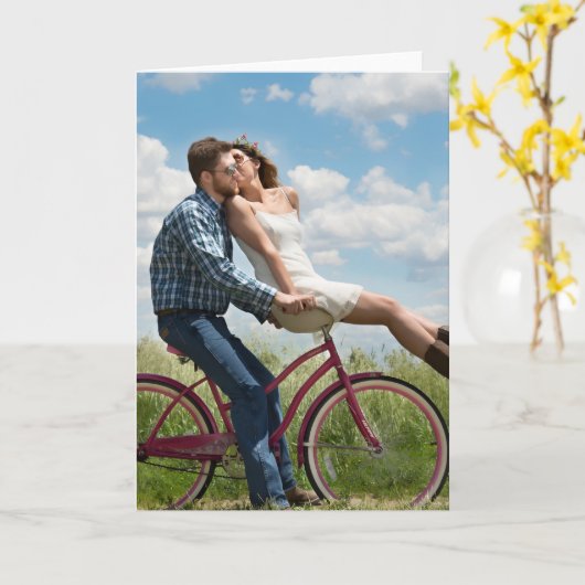 Carte Full Photo Upload (Fleur jaune)