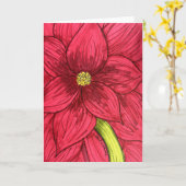 Carte Full Red Flower Blank (Fleur jaune)