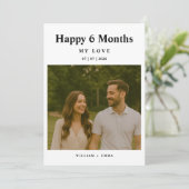 Carte Fully Custom 6 Month Anniversary Card for Couple (Debout devant)