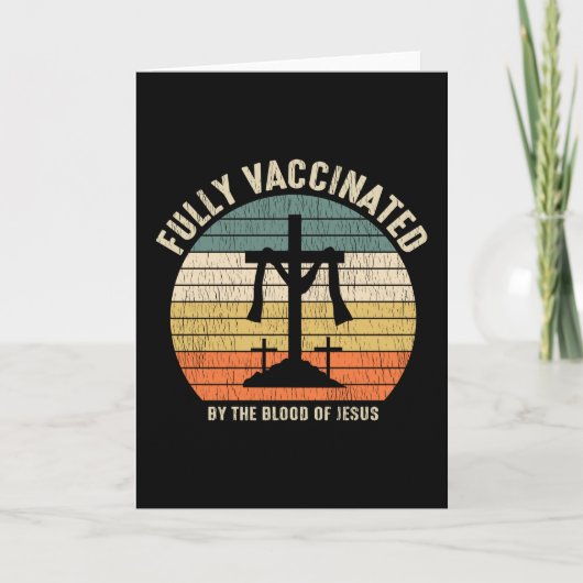 Carte Fully Vaccinated By The Blood Of Jesus Christian (Devant)