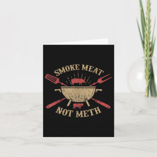 Carte Fumée Viande Pas Drôle Barbecue Barbecue Cadeaux G
