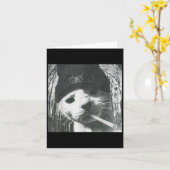 Carte Fumer Chat Beanie Mème Grunge Aesthétique Drôle T (Fleur jaune)