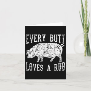 Carte Fumer drôle Viande Bacon Lover Barbecue Chef Fumée