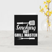 Carte Fumer Grill Chaud Master Barbecue King Queen Of Th (Fleur jaune)