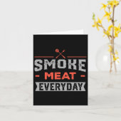 Carte Fumer Viande Tous Les Jours Barbecue Nourriture Rb (Fleur jaune)
