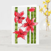 CARTE FUN AND FESTIVE HOLIDAY CARD (Fleur jaune)