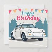 Carte Fun Auto-Thème Joyeux anniversaire (Devant)