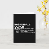 Carte Fun Basketball Coach Définition Coaching Cadeau (Fleur jaune)