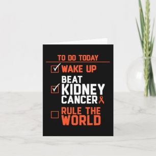 Carte Fun Beat Cancer du rein Règle le monde Survivant Q