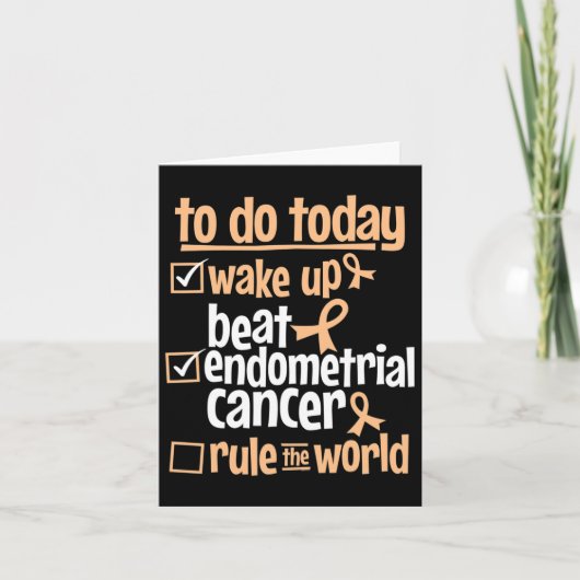 Carte Fun Beat Endometrial Cancer Rule The World - Survi (Devant)