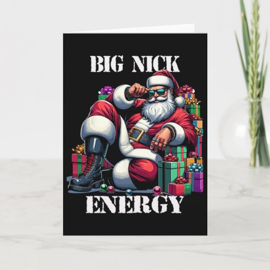 Carte Fun Big Nick Energy Fun Santa Claus Noël Noël Noël (Devant)