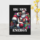Carte Fun Big Nick Energy Fun Santa Claus Noël Noël Noël (Fleur jaune)