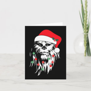 Carte Fun Bigfoot visage Santa Hat mignon Noël Noël