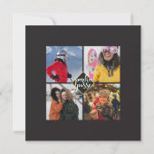 Carte Fun Billboard Style photo moderne Festin Noël (Dos)