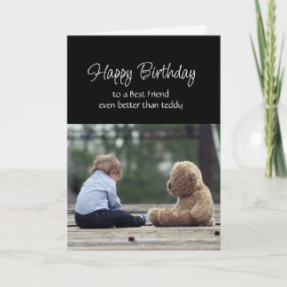 Carte Fun Birthday Best Friend Cute Teddy Bear