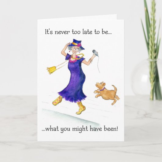 Carte Fun Birthday Card for a Woman Dancing (Devant)