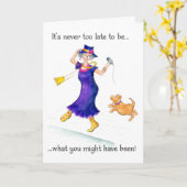 Carte Fun Birthday Card for a Woman Dancing (Fleur jaune)