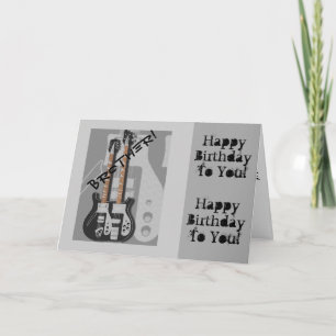 Carte Fun, birthday greeting for brother, guitar.