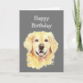 Carte Fun Birthday Young Once Laughing Golden Retriever (Devant)