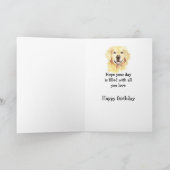 Carte Fun Birthday Young Once Laughing Golden Retriever (Intérieur)