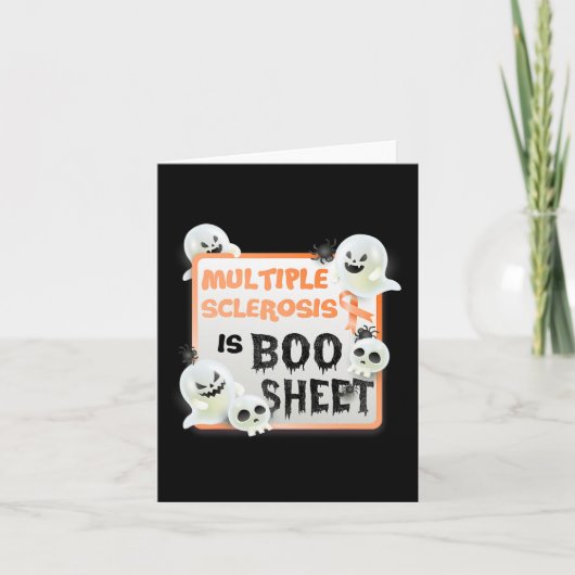 Carte Fun Boo Halloween Ghost Ms Multiple Sclerose (Devant)