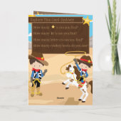 Carte Fun Boys Cowboy Word Recherche Joyeux Anniversaire (Dos)