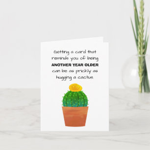 Carte Fun Cactus Plante Image Heureux voeux d'anniversai