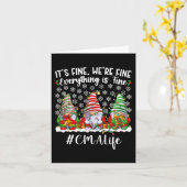 Carte Fun Certifié Assistant Médicale Noël CMA Xmas (Fleur jaune)