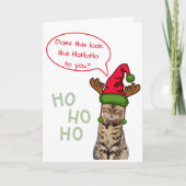 Carte Fun Chat dans Funny Casquette Photo Personnaliser (Devant)