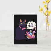 Carte Fun Chat Pâques Ce que je veux Pâques Panier Stuff (Fleur jaune)