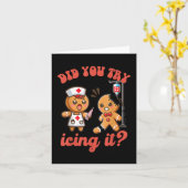 Carte Fun Christmas Nurse Gingerbread Homme Avez-Vous Es (Fleur jaune)