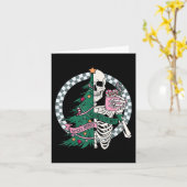 Carte Fun Christmas Sorta Merry Sorta Scandale Skeleton  (Fleur jaune)