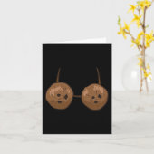 Carte Fun Coconut Summer Coconut Bra Fun Halloween Coût (Fleur jaune)