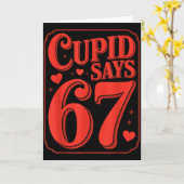 Carte Fun Cupid dit Six Seven Saint-Valentin 6 7 Gen Al (Fleur jaune)