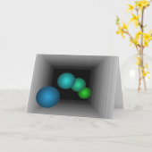 Carte Fun de couleur 3D Illusion optique Infinité sphère (Fleur jaune)