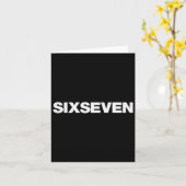 Carte Fun Design That Says Six Seven 6 7 Meme Premium Tr (Fleur jaune)