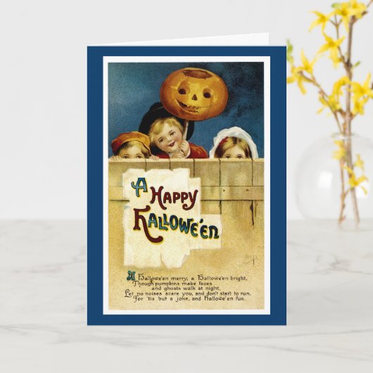 Carte Fun d'Halloween (Fleur jaune)