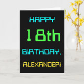 Carte Fun Digital Computing Themed 18th Birthday (Fleur jaune)