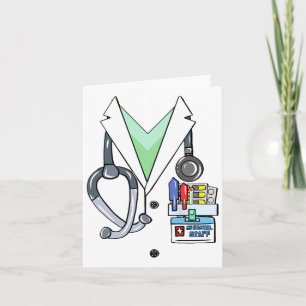 Carte Fun Doctor White Lab Coat Costume Halloween Docteu