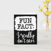 Carte Fun Fact I Really Don’t Care, Sarcastic Quotes Fun (Fleur jaune)