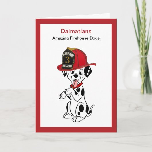 Carte Fun Facts sur Dalmatiens Firehouse Dogs (Devant)