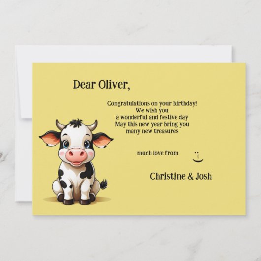 Carte Fun Farm Animaux mignons Anniversaire (Dos)